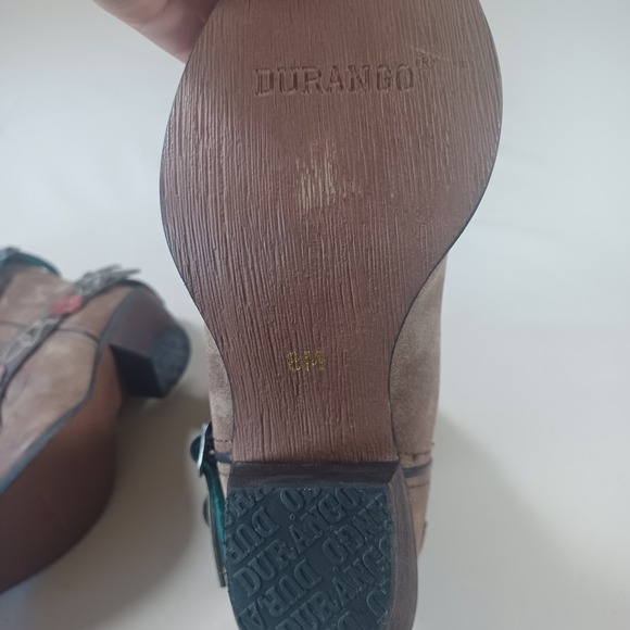 Durango Crush Western Pointed Toe Cowgirl 12" Accessory Harness Buckle Boots 8M - Picture 4 of 12